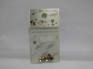 ・SWAROVSKI 　スクエア　ライトコロラドトパーズ　4mm