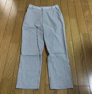 【美品】ＡＧバイアクアガール：ストライプ　８分袖　クロップドパンツ　ストレッチ