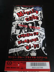 モトリー・クルー/プライマル・スクリーム Motley Crue - Primal Scream 国内盤８cmシングルCD（WMD5-4075, 1991）