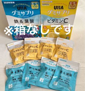 UHA グミサプリ ビタミン　C 鉄　葉酸 計8袋　ユーハ味覚糖　新品　セット　まとめて　美容　健康　ビタミンC 