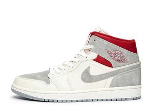 SNSNIKE AIR JORDAN 1 MID "GREY/RED" 30cm CT3443-100