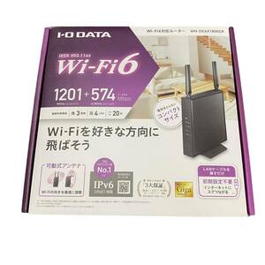 【未使用】I-O DATA アイ・オー・データ WN-DEAX1800GR Wi-Fiルーター Wi-Fi 6(11ax)対応 可動式アンテナ搭載 L71664RZZ