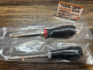 023◆未使用品・即決価格◆TONE パワーグリップドライバー(貫通) PGPD-002 PGMD-100 プラス/マイナス計2本セット