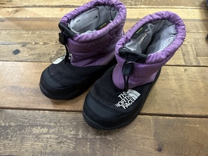 THE NORTH FACE ザ ノースフェイス NUPTSE BOOTIE ヌプシ ブーティー NFJ51981 21cm キッズ ブーツ パープル USED