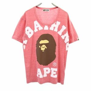 アベイシングエイプ 半袖 Tシャツ ピンク系 A BATHING APE メンズ