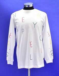 BEN-G （ベンジー）Letter Ballet LS T-Shirt レターバレット ロンTEE クルーネック プリント 長袖 T-SHIRT WHITE M