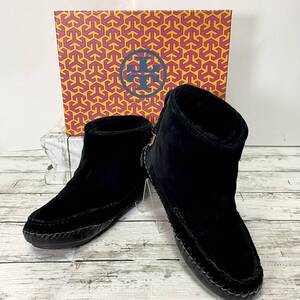 TORY BURCH トリーバーチ ムートンブーツ スエード ブラック 24cm