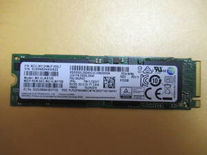 ♪♪1円 ～スタートSAMSUNG SSD M.2 2280 NVMe 512GB MZ-VLW5120 使用時間:637H♪♪