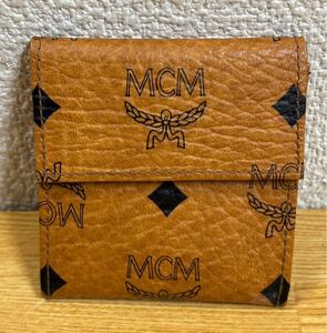 極美品 ほぼ未使用 MCM エムシーエム ヴィセトス柄 コインケース 小銭入れ レザー