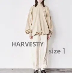 【HARVESTY】天竺コットン　ファットスリーブ　ベージュ　ナチュラン