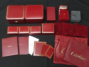 1円～！ Cartier カルティエ 箱 山 まとめ売り 11点セット 付属品 クッション ケース クリーナーセット 冊子 紙袋 ヴィンテージ 腕時計 75