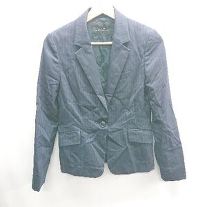 ◇ ⊇ green label relaxing UNITED ARROWS ストライプ柄 長袖 ジャケット サイズ36 ネイビー メンズ E