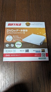 BUFFALO ポータブルDVDドライブ DVSM-PT58U2V-WHD 完動美品