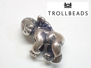 12164[A]【TROLLBEADS◆トロールビーズ】天使 エンジェル/チャーム ペンダントトップ/silverシルバー/925S LAA刻印あり/アクセサリーパーツ