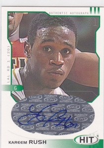 NBA 2002 SAGE HIT auto Emerald Kareem Rush