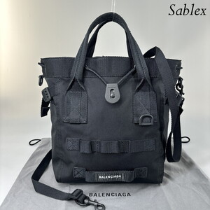 【未使用】BALENCIAGA バレンシアガ ARMY TOTE アーミートート ハンドバッグ 2WAY ショルダーバッグ ブラック レディース メンズ 