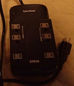 Cyber Power　無停電電源装置 (常時商用給電/矩形波出力) 375VA/255W CP375JP