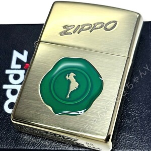 zippo☆ウィンディ☆シーリングスタンプ☆グリーン☆Gブラス☆ジッポ ライター