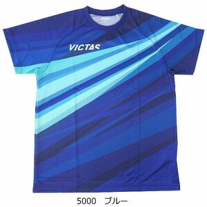 ★新品★ヴィクタス★Lサイズ★V-レプリカTシャツ★卓球★ウェア★ユニセックス★532112★5000★ブルー★2500円★