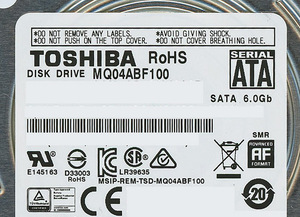 【中古】TOSHIBA(東芝) ノート用HDD 2.5inch MQ04ABF100 1TB 7mm 6000～7000時間以内 [管理:1050025053]