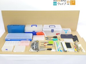 ダイワ フィッシュホルダー 220、リングスター ツールボックス 他 メゴチバサミ サバはずし プライヤー ケース ポーチ など 34点