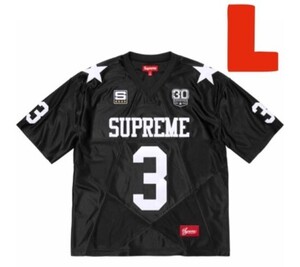 L 即発送 国内正規 24FW Supreme Star Football Jersey Black シュプリーム スター フットボール ジャージ ブラック ゲーム シャツ メンズ