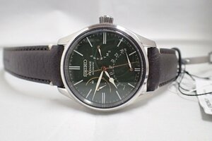 【時計王】 未使用 SEIKO SPB295J1 プレザージュ 2000本限定 URUSHI dial SS×革 自動巻き グリーン文字盤 海外モデル 箱・ギャラ 税別