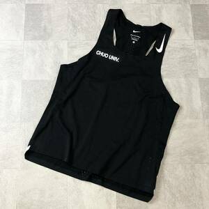 良品　NIKE ナイキ　DRI FITADV CHUO UNIV. 中央大学　ランニングタンクトップ　ノースリーブ 陸上 機能性ウェア ブラック 黒 サイズM