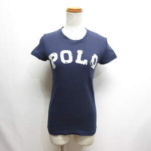 ポロ ラルフローレン POLO RALPH LAUREN 半袖 ロゴ Tシャツ XS 紺 ネイビー 正規品 レディース