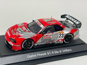 EBBRO エブロ 1/43 カストロール ピットワーク ニスモ GT-R JGTC 2002 #23 シルバー/レッド 43333