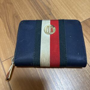 【1879】TOMMY HILFIGER トミー・ヒルフィガー ナイロン ロゴ ラウンドファスナー ジャンク品