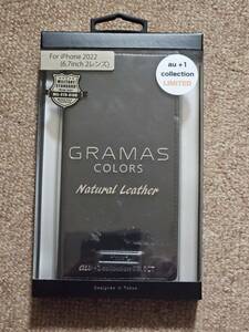 GRAMAS COLORS グラマスカラーズ　レザーケース　Protection Genuine Leather Folio for iPhone 14 Plus　Black　未開封　R22C088K