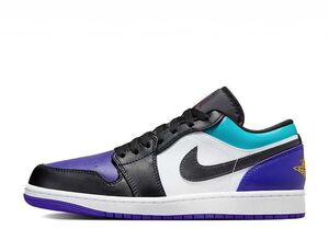 Nike Air Jordan 1 Low Bright Concord ナイキ エアジョーダン1 ロー ブライトコンコルド 白 黒 パープル アクア 青 553558-154 28cm