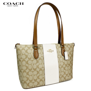 COACH コーチ レディース トートバッグ バッグ ギャラリー トート シグネチャー キャンバス ストライプ CR121 アウトレット 新作 新品