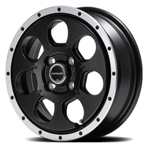 TOYO OPEN COUNTRY R/T 145/80R12 80/78N ROADMAX WO-7 セミグロスブラック/フランジDC 12インチ 4B+40 4H-100 4本セット