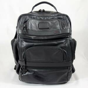 ■1円〜 ■TUMI トゥミ Alpha2 オールレザー リュック バックパック ブリーフパック 通勤 海外旅行 出張 ブラック 96578D2 管: 2411052