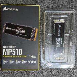 【中古】CORSAIR MP510 960GB CSSD-F960GBMP510B [M.2 2280 NVMe PCIe3.0x4 健康状態:99%]