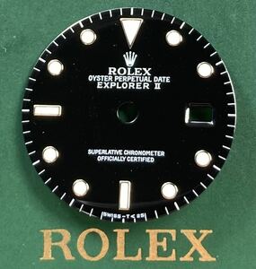 トリチノバ 純正 16570 エクスプローラー 黒 文字盤 ROLEX EXPLORER II black dial cal.3185/3186 luminova トリチウム ルミノバ ダイヤルb