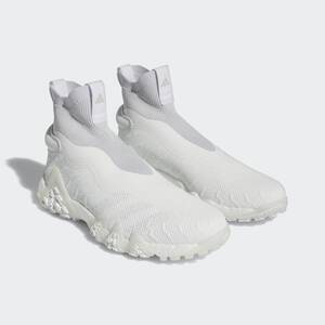 アディダス 22.5cm コードカオス レースレス ブースト ゴルフ 税込定価17990円 ホワイト グレー adidas CODECHAOS LACELESS BOOST GOLF