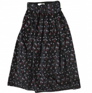 新品 Mame Kurogouchi マメクロゴウチ 22AW Floral Jacquard Flared Skirt フローラルジャガードフレアスカート MM22PF-SK704 1 BLACK