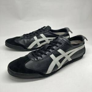 即決!定番! 日本製 Onitsuka Tiger MEXICO 66 DELUXE レザー ブラック系 30cm 1181A435 / オニツカタイガー メキシコ NIPPON MADE