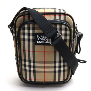 BURBERRY バーバリー ヴィンテージチェック クロスボディ ショルダーバッグ ベージュ 8023381 ユニセックス 中古 美品