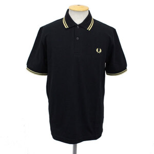 FRED PERRY (フレッドペリー) M12N TWIN TIPPED FP SHIRT (ライン入りポロシャツ) イングランド製 全7色 FP264 Black / Champagne-40