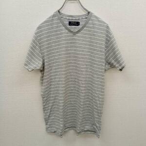 【POLO】ポロ(L)カットソー＊トップス＊Tシャツ＊Vネック＊ボーダー