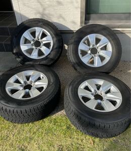 スタッドレス ダンロップ DUNLOP WINTERMAXX SK8 265/65R17 約7-8部山150プラド 純正アルミホイール　7.5J-17+25 139.7 6H 引取限定　愛知