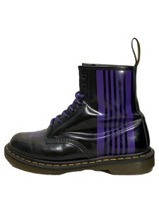 Dr.Martens◆1460 NEEDLES STRIPE 8 EYE BOOT/UK9/BLK/26258011