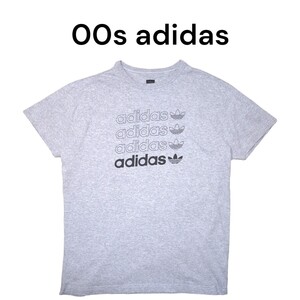 00s adidas マルチパターンビッグプリントTシャツ　古着　アディダス