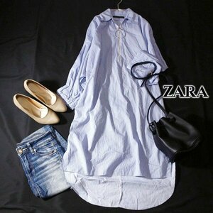 美品 ザラ ウーマン ZARA WOMAN ゆったり可愛い コットン ワンピース M 春 夏 24A03