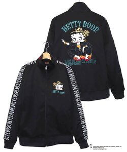 ローブローナックル×ベティーブープ 533869 あの娘はBetty ジャージ トラックジャケット ベティちゃん XXL ブラック 新品