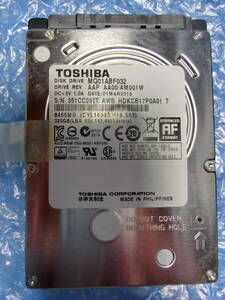 【中古】 TOSHIBA MQ01ABF032 320GB/8MB 6580時間使用 管理番号:D219